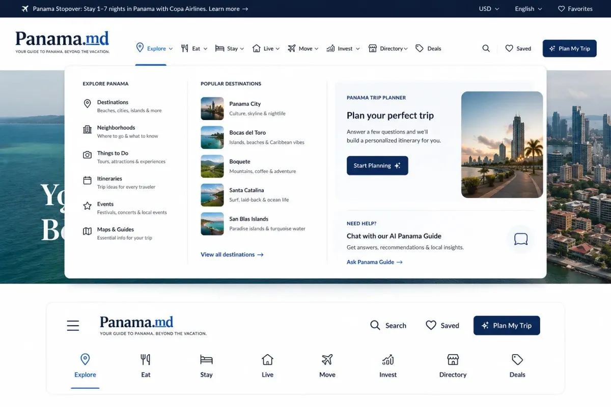 A page design broken into sections an agent can build one at a time.