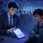 Account Manager from Marketing Agency showing a Angry Client a Bad Report